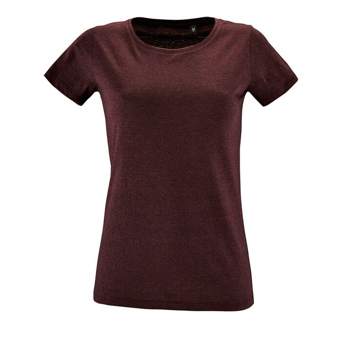 Футболка женская Regent Fit Women бордовый меланж