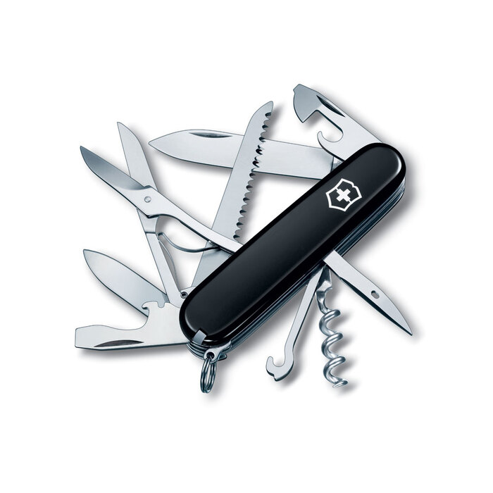 Нож перочинный VICTORINOX Huntsman мм функций, чёрный