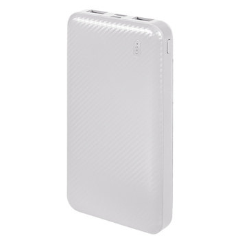 Универсальный аккумулятор Rib 10 (10000 мАч), белый,5х6.8х1,5 см