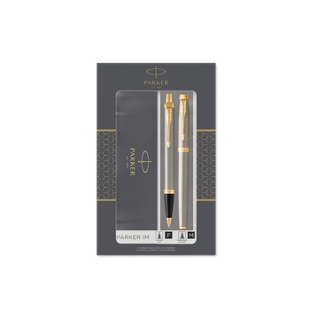 Набор «Parker IM Core Brushed Metal GT»: ручка шариковая, ручка роллер