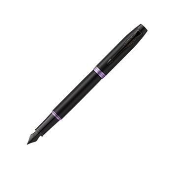 Перьевая ручка Parker IM Vibrant Rings Flame Amethyst Purple, стержень:F, цвет чернил: blue, в подарочной упаковке.