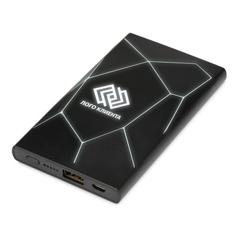 Портативное беспроводное зарядное устройство "Geo Wireless" mAh, черный